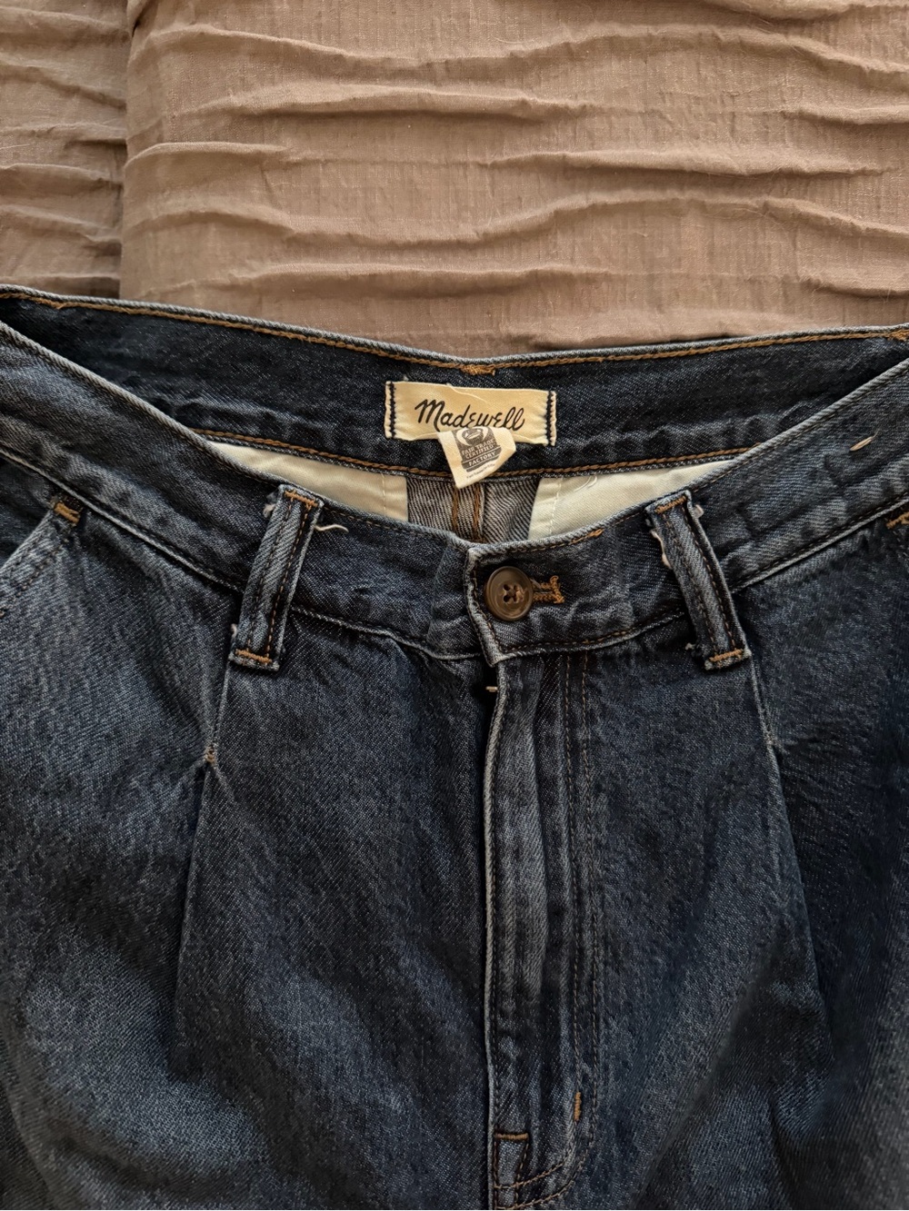 Madewell Harlow Women's High-Waist Wide Leg Jeans - Dark Blue - Picture 4 of 5